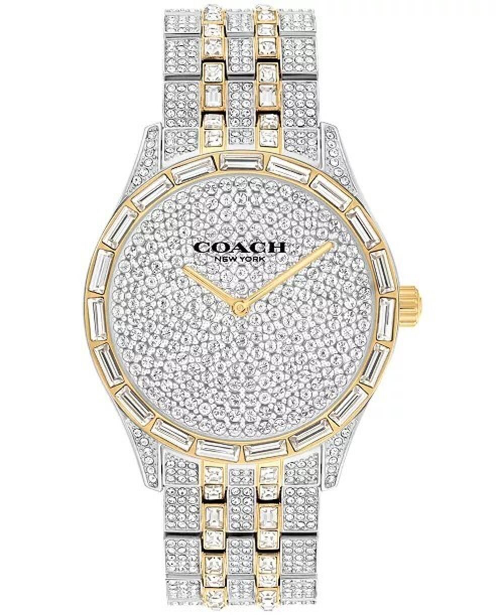 Coach Unisex Brooks Two-Tone Stainless Steel and Crystal Bracelet Watch 38m $595
